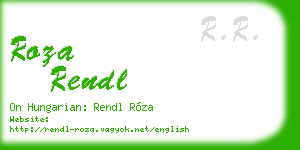 roza rendl business card